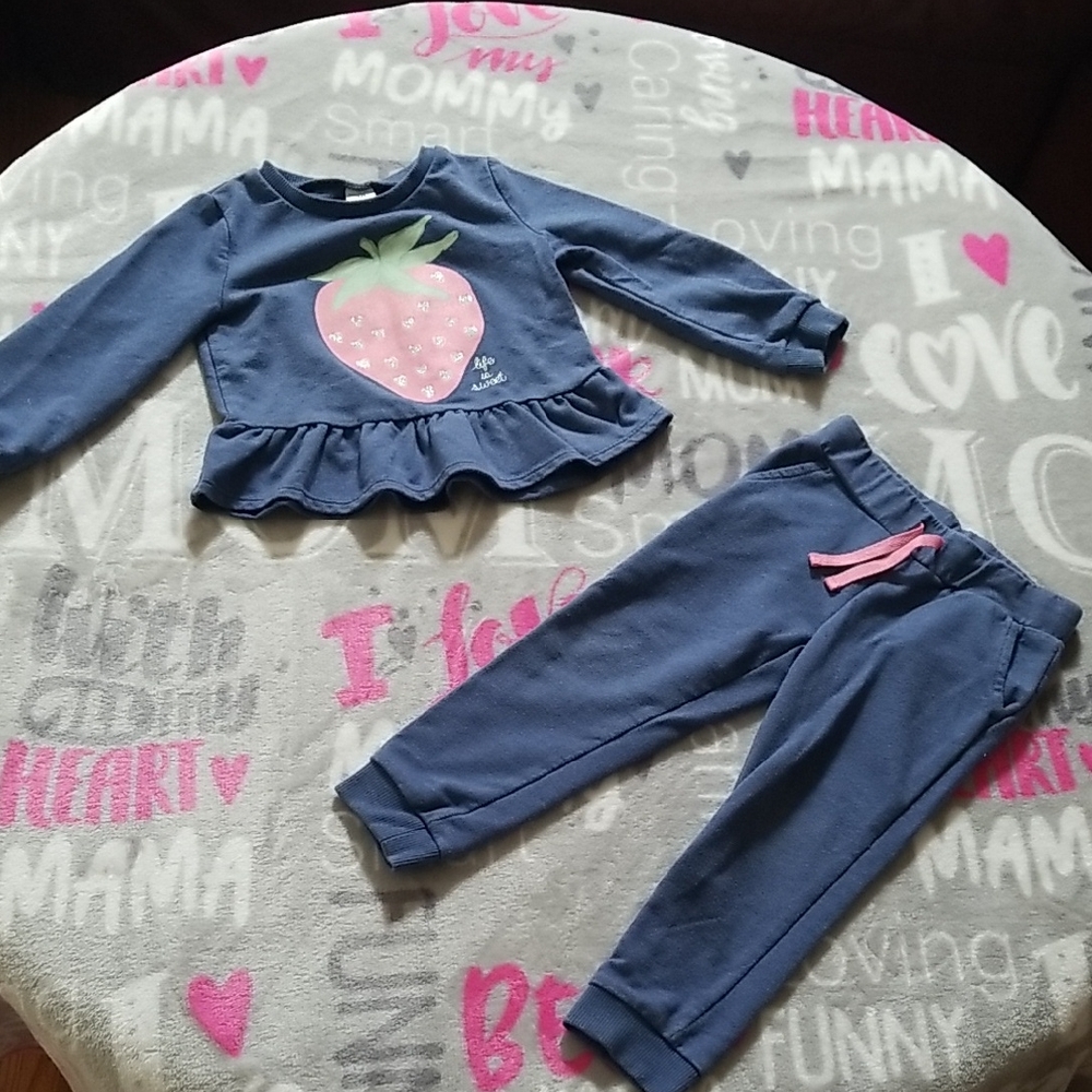 ❣5 for $25 Sale❣ Carter's Strawberry Toddler Sweatsuit Set - Size 3T